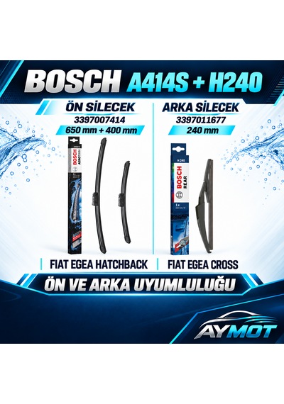 Fiat Egea Hb Ve Egea Cross Ön Arka Bosch Marka Muz Silecek Takımı