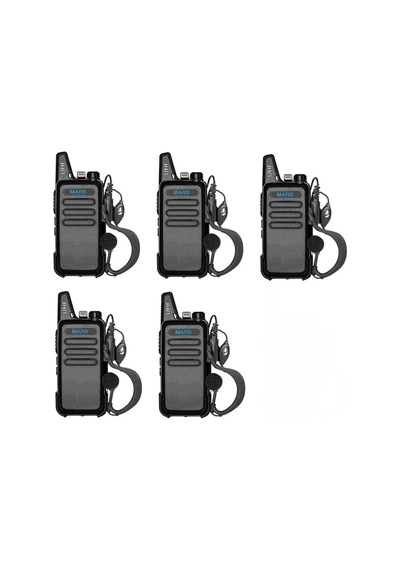 5li Pmr 446 Türkçe Konuşan El Telsizi Yeni Tasarım Type-c Şarjlı Mars Kulaklık li Set