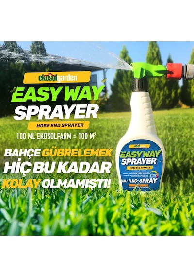 Ekosol Farm Sıvı Solucan Gübresi 1 L + Easyway Hortum Ucu Sprayer