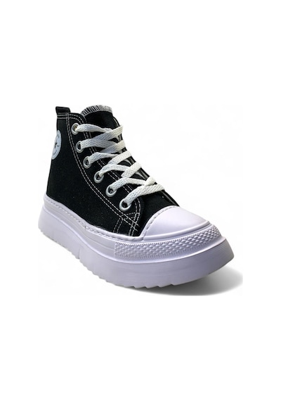 903 Çocuk Keten Bilekli Sneaker Siyah