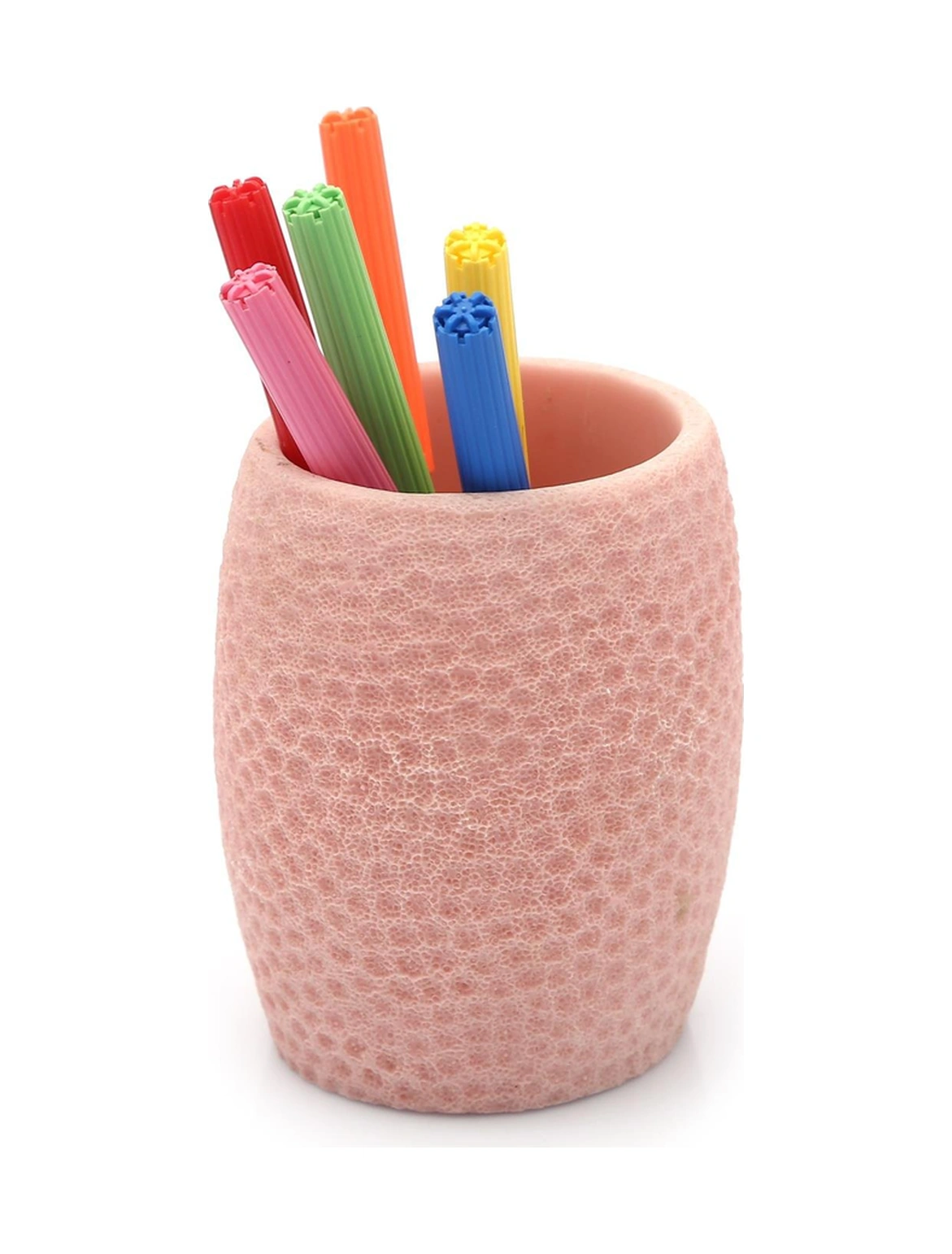 2 Adet Kalemlik Pembe Petek Ofis Gereci 8x8x10cm 400ml Çok Renkli