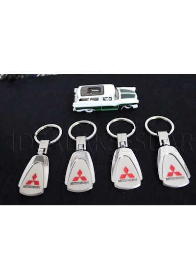 Mitsubishi Metal Oval Anahtarlık Şık Kaliteli Aksesuar Çanta Araba New