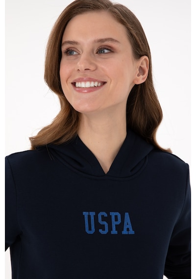 U.S. Polo Assn. Kadın Lacivert Basic Kapüşonlu Sweatshirt 50289536-VR033