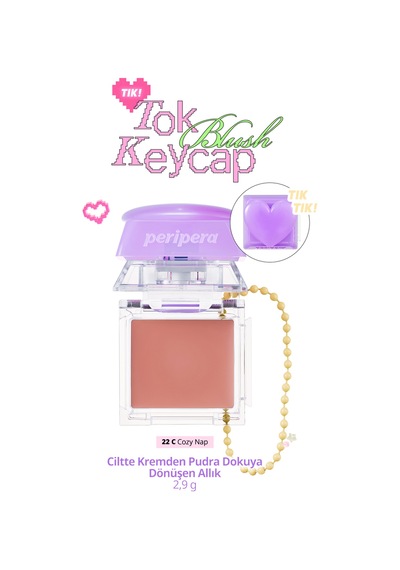 Ciltte Kremden Pudra Dokuya Dönüşen Allık Perıpera Tok Blush Keycap 22 Cozy Nap