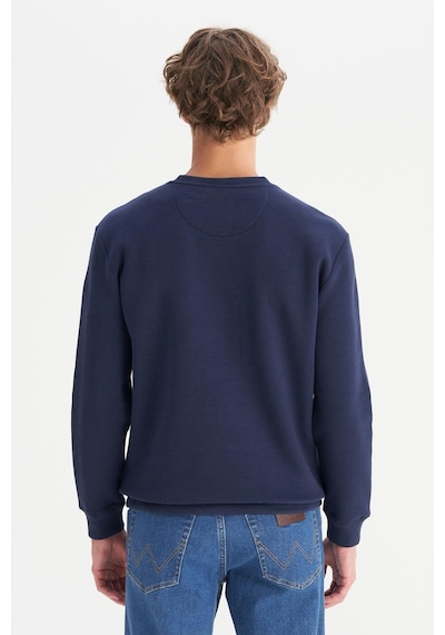 Wrangler Erkek Mid Logo Sweatshirt Darknavy Dark Navy