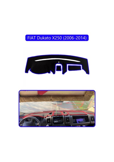 Fıat Dukato X250 2006-2014 Modellerine Uyguntorpido Koruma Halısı Mavi Kenar