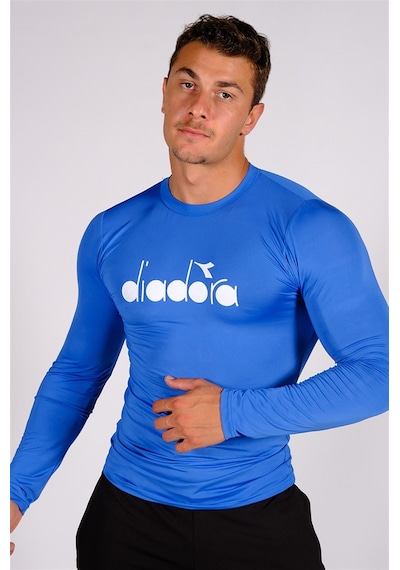 Diadora Soloben - Erkek Mavi Uzun Kollu Spor T-Shirt - Tsrt-Zn Saks