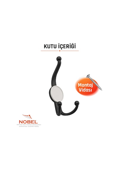 Mi Sket Portmanto Askısı, Metal Vestiyer Askısı, Matsiyah , Duvar Ve Dolap Askılığı 5'li Set Vidalı Matsi Yah
