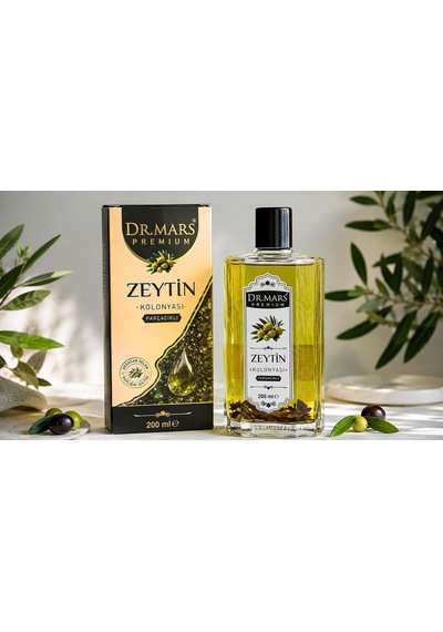 Dr.mars Premium Zeytin Kolonyası Parçacıklı 200 Ml, Cam Şişe