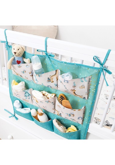 Baby 9 Cepli Bağlamalı Beşik Kenarı Düzenleyici Yeşil Lisinya