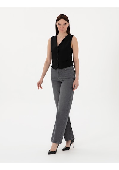 Pierre Cardin Kadın Siyah Yelek Dokuma 50300027-vr046