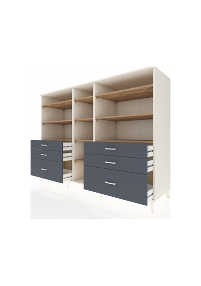 Kronos Dolap 10 Raflı 6 Çekmeceli 220x59x163 Aytaşı-çam/antrasit Atlas Çam/antrasıt - Aytası Kronos Dolap 10 Raflı 6 Çekmeceli 220x59x163 Aytaşı-çam/antrasit Atlas Çam/antrasıt - Aytası