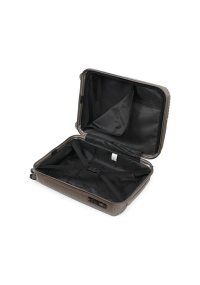 Ground Dikey Çizgili 3'lü Set Valiz 10728 Krom