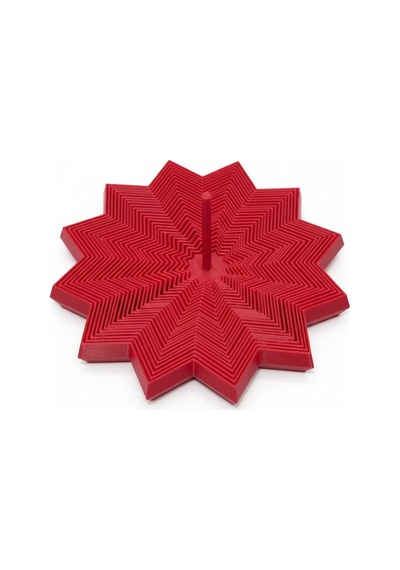 3d Geometrik Spiral Yıldız - Eğitici Stem Oyuncak & Montessori Uyumlu Görsel Algı Geliştirici Matematik Materyali-kırmızı