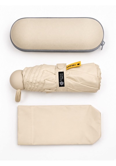 Bliss Umbrella Kapsül Şemsiye - Uv Korumalı Güneş Şemsiyesi Krem