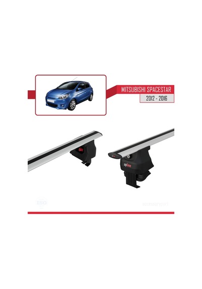 Mitsubishi Spacestar / Mirage A00 2012-2016 Arası İle Uyumlu Ace-4 Ara Atkı Tavan Barı Gri