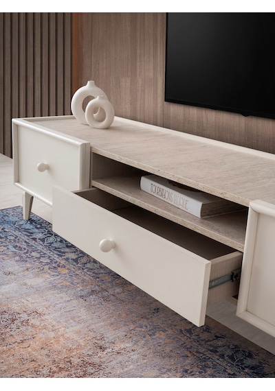 Petra Çekmeceli Tv Sehpası 180x48x45 Bej