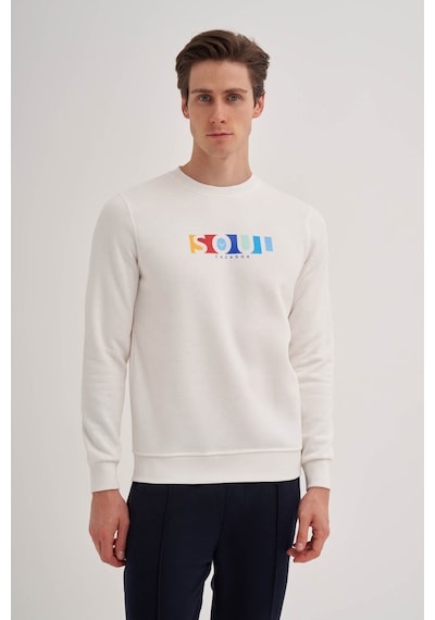 Cazador 3 İplik Şardonlu Sweatshirt 5161 Beyaz 001