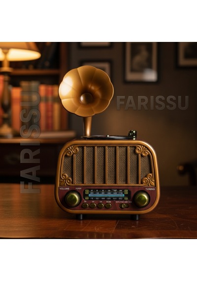 Retro Gramofon Görünümlü Bluetooth'lu Fm/am/sw 3 Bant Radyo Ve Müzik Çalar Everton Rt-738