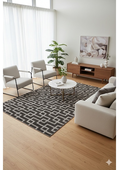 Kaymaz Taban Modern Desen Halı Yolluk Leke Tutmaz Kolay Temizlenir Koridor Salon Yatak Mutfak Odası Antrasit Kaymaz Taban Modern Desen Halı Yolluk Leke Tutmaz Kolay Temizlenir Koridor Salon Yatak Mutfak Odası Antrasit