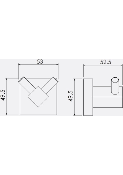 Serel Diagonal İkili Banyo Askısı 140104009 Krom