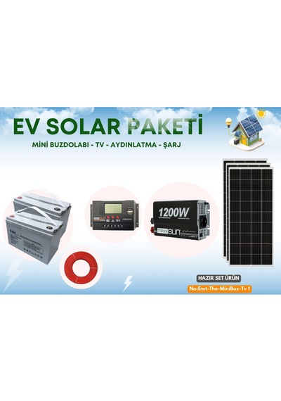 Karavanlar İçin Solar Güneş Enerji Paketi Tv Buzdolabı Aydınlatma