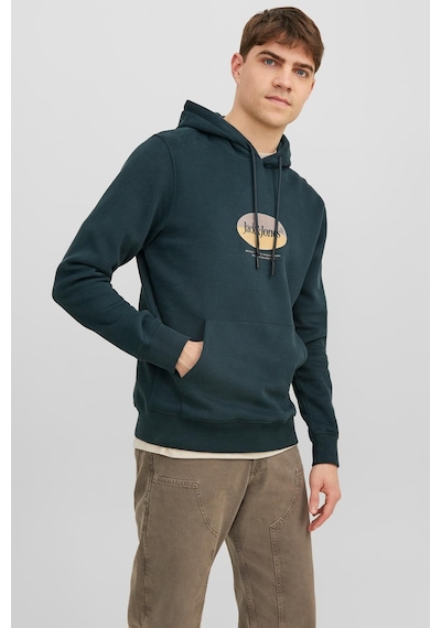 Jack & Jones Jack&jones Kapüşonlu Standart Kalıp Yeşil Erkek Sweatshirt 12242197 001