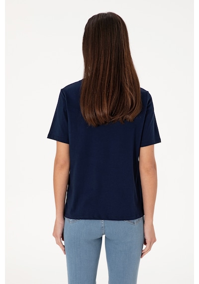 U.S. Polo Assn. Kadın Lacivert Bisiklet Yaka Tişört 50299762-VR033