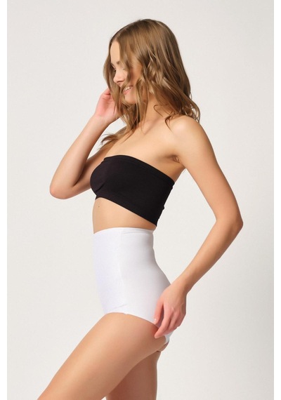 Beyaz Mı Emay 2842 Lazer Dantelli Slip Korse Beyaz