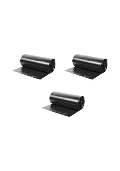Endüstriyel Jumbo Boy Siyah Çöp Torbası Poşeti - 700 Gr. - 90 Litre - 80 X 110 Cm / 10 Adetlik 3 Rulo