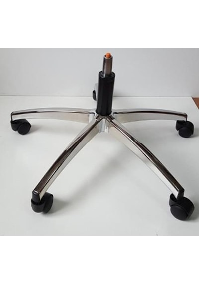 Kamusalmarket Oyuncu Koltuğu Krom Yıldız Ayak Siyah Pistonlu Çap 70 Cm