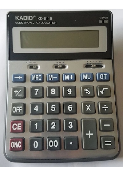 Tedar Kd-6118 12 Haneli Büyük Boy Hesap Makinesi Najmaddin Standart