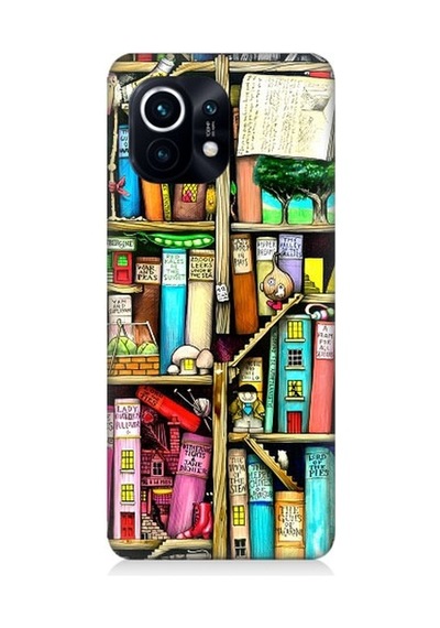 Xiaomi Mi 11 Uyumlu Kitaplık Ve Raflar Books Shelf Desenli Silikon Kılıf