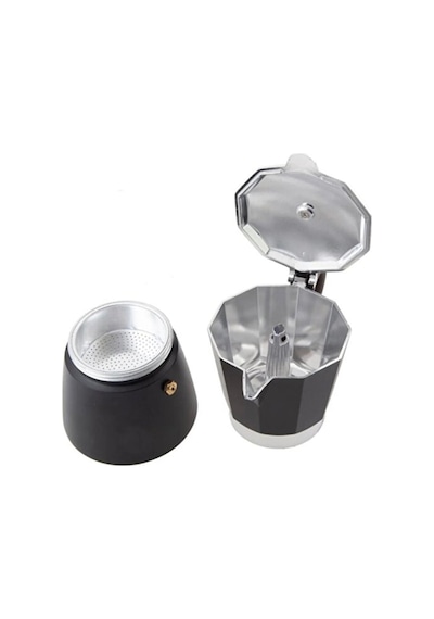 Mokapot 6-cup Coffeehutt Bigg Coffee Italyan Filtre Kahve Makinesi - Alüminyum, Hafif Ve Dayanıklı Siyah