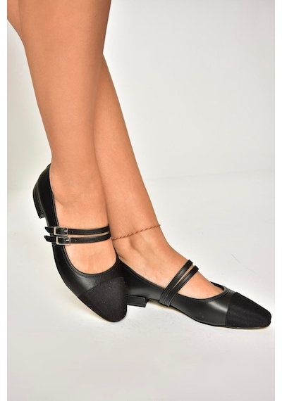 Fox Shoes U725512109 Siyah Kadın Babet Siyah