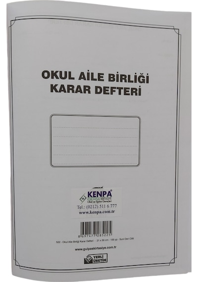 Okul Aile Birliği Karar Defteri 100 Yap