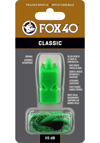 Fox 40 Classic Safety Düdük Neon Yeşil - İpli 9903-1408 Çok Renkli