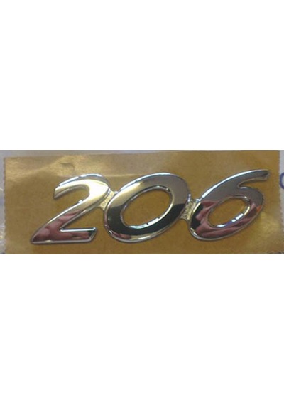 206 Yazısı Peugeot 206 Yazısı Arka Monogram Yazı 206