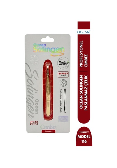 Ocean Solingen Cımbız Gold Simli Düz Ağız Asu-116