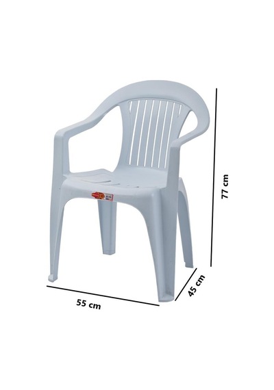 Omnipazar Sy-2510 Plastik Bahçe Koltuk Sandalye 4'lü Set Beyaz