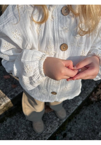 Noble Kids Kız Çocuk Gömlek Ve Gabardin Pantolon Takımı Ekru
