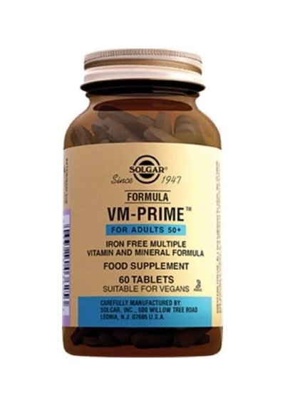 Formula Vm-prime 50+ Yaş Üstü, 60 Tablet, Demir İçermeyen Vitamin Ve Mineral Kompleksi