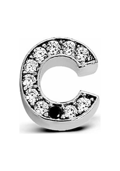 Argentum Concept - Ç Harfi Çivili Gümüş Tek Küpe - K083301