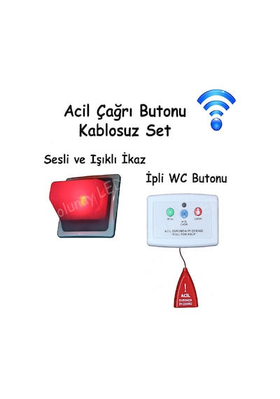 Acil Çağrı Butonu ve Işıklı İkaz Seti Kablosuz