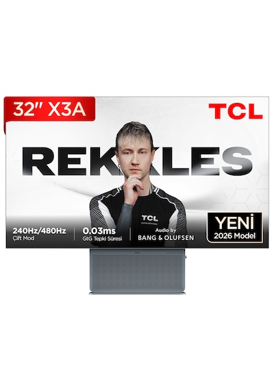 Tcl 32x3a 31,5 İnç 4k Oled Oyuncu Monitörü, Uhd 240 Hz / Fhd 480 Hz, 0,03 Ms Gtg, Hdr True Black 400, Freesync Premium Pro
