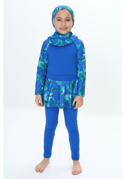 My Kids Wear Üç Parça Kız Çocuk Haşema, Tesettür, Etekli, Kapalı Mayo Lacivert - Çok Renkli My Kids Wear Üç Parça Kız Çocuk Haşema, Tesettür, Etekli, Kapalı Mayo Lacivert - Çok Renkli