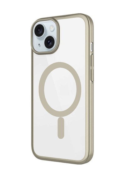 Apple Uyumlu iPhone 15 Kılıf Wireless Şarj Özellikli Sert Pc Mat Riksos Magsafe Kılıf