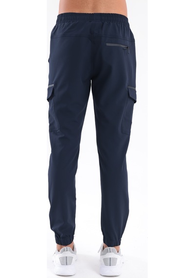 Rowinger Kargo Cepli Fonksiyonel Fermuarlı Lastikli Paça Erkek Jogger Eşofman Altı Blue
