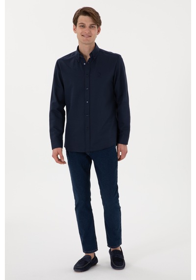 U.S. Polo Assn. U.s. Polo Assn. Erkek Uzun Kollu Regular Gömlek 2084126 Lacivert