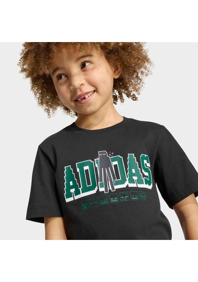 Adidas Minecraft Çocuk Siyah Tişört Ks9034